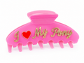 Signature Claw Clip, Pink "Heart My Pony"