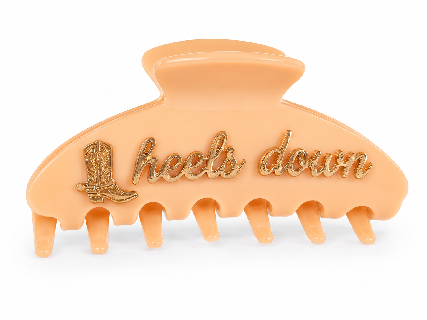 Signature Claw Clip, Beige "Heels Down"
